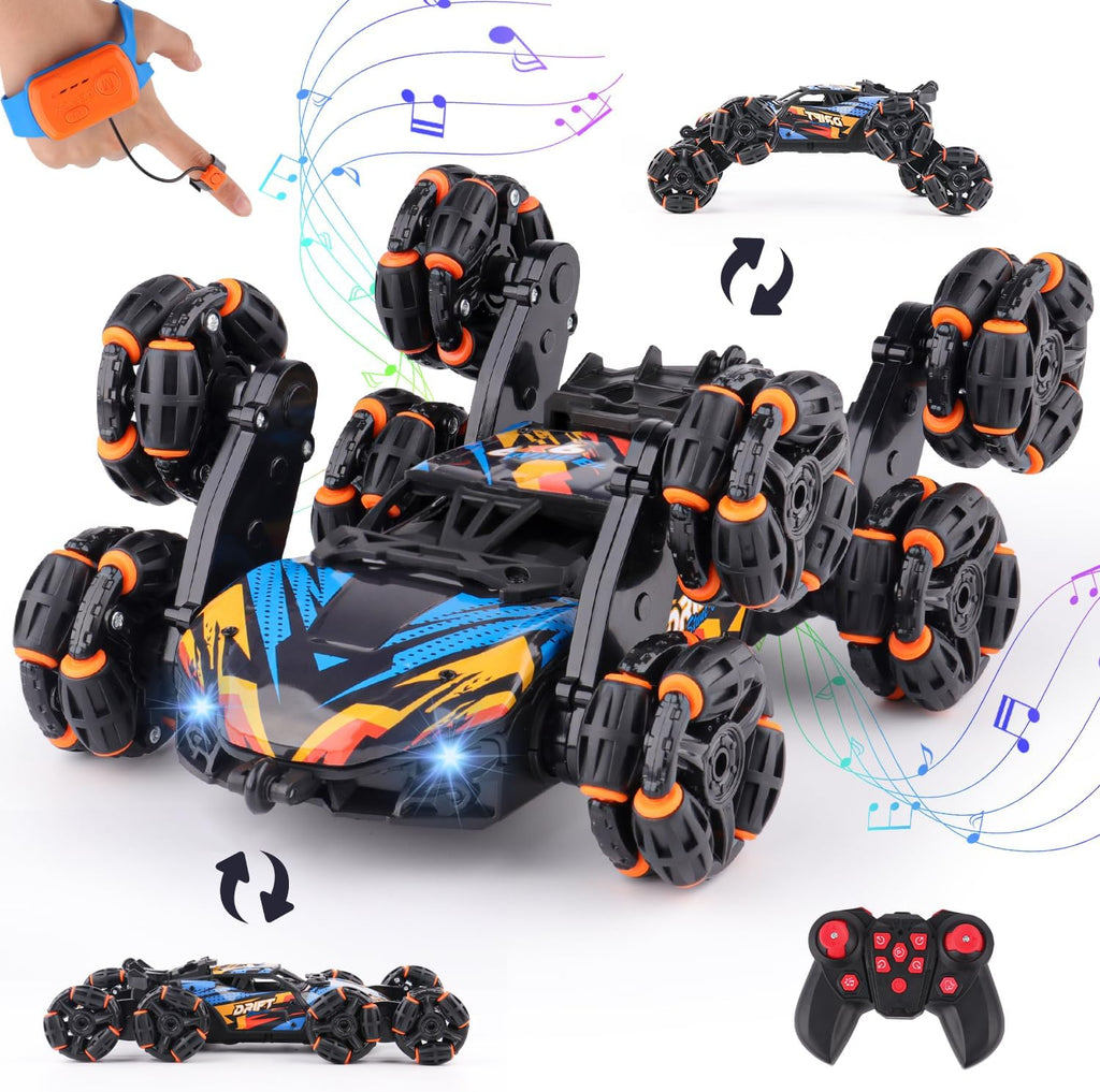8-Wheel Hand Controlled RC Stunt Car with Gesture Sensing Remote Control