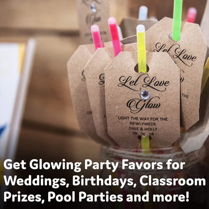 PartySticks™ Glow Sticks Party Pack – 100PCS 8-Inch Glow-in-the-Dark Light-Up Sticks for Parties, Festivals & Events