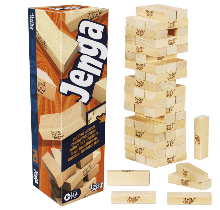 Jenga® Classic Stacking Tower Game – Wooden Block Balance Challenge with Multiple Ways to Play