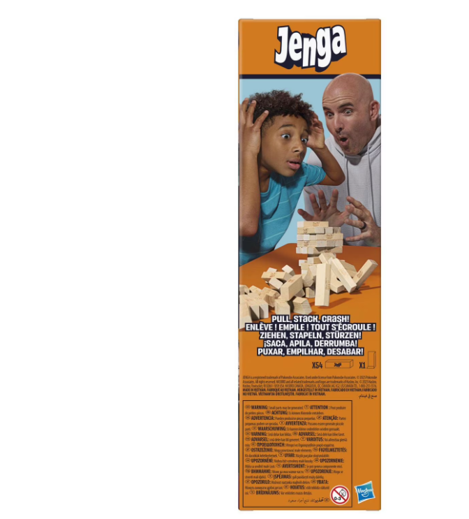 Jenga® Classic Stacking Tower Game – Wooden Block Balance Challenge with Multiple Ways to Play
