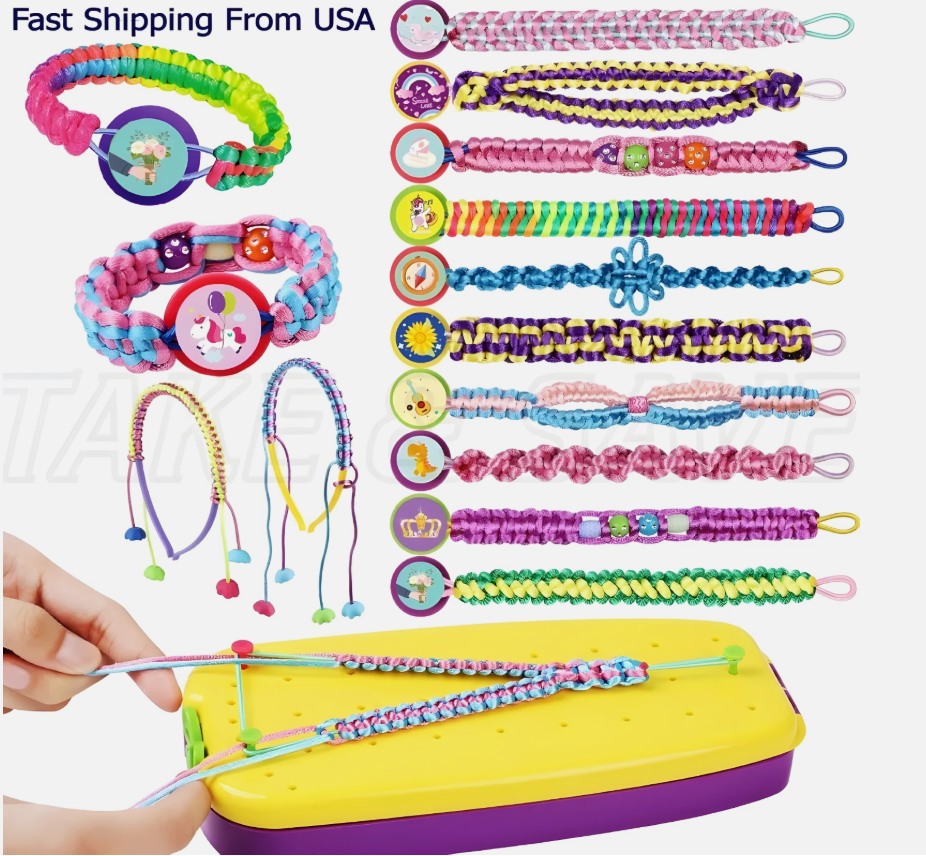 Friendship Bracelet Making Kit for Teen Girls – DIY Jewelry Craft Set with Colorful Threads, Beads & Charms