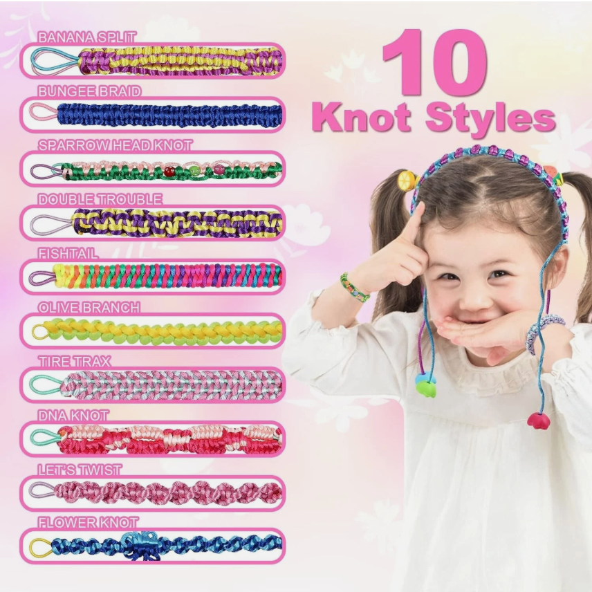 Friendship Bracelet Making Kit for Teen Girls – DIY Jewelry Craft Set with Colorful Threads, Beads & Charms