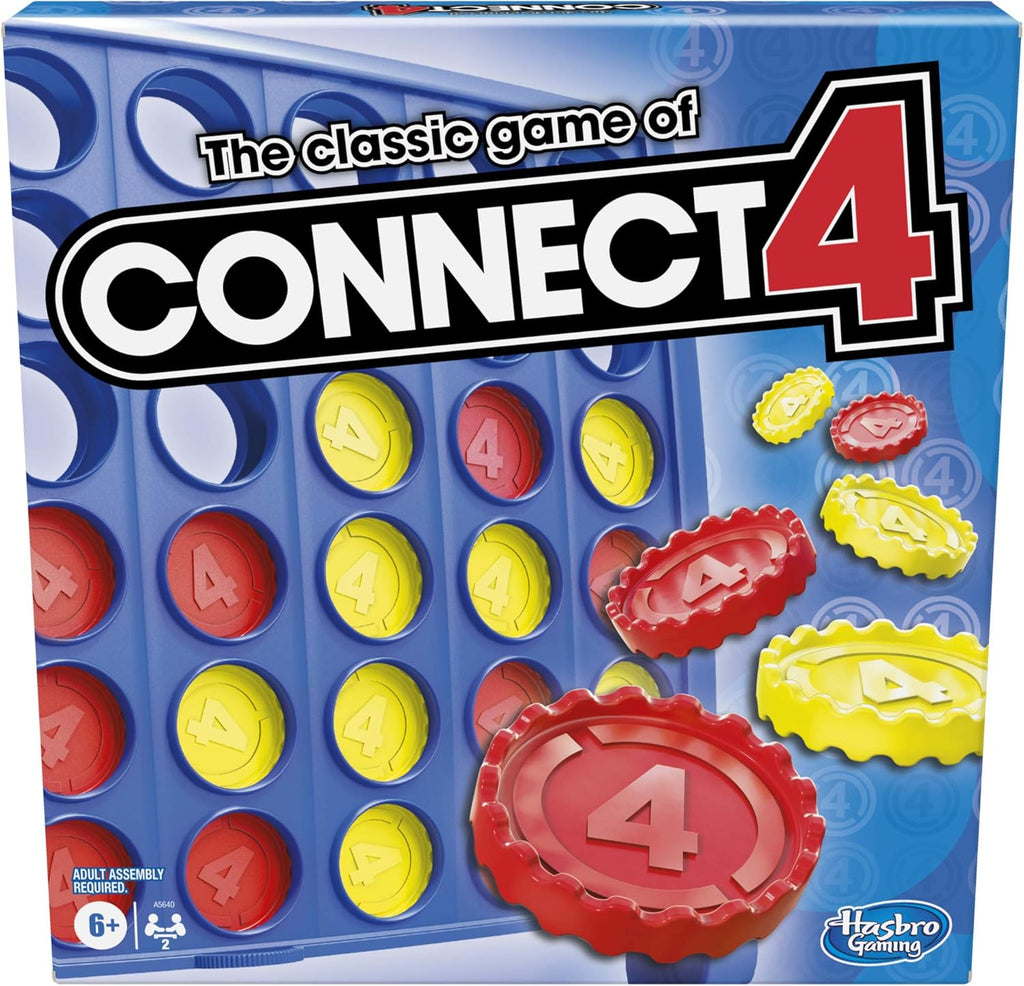 Connect 4 Classic Grid Game – 4-in-a-Row Strategy Board Game for Kids, Family & Game Night Fun