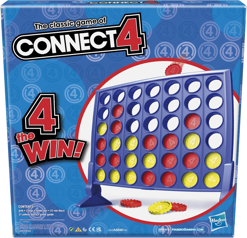 Connect 4 Classic Grid Game – 4-in-a-Row Strategy Board Game for Kids, Family & Game Night Fun