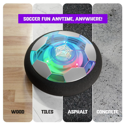 Hover Soccer Light-Up Ball – Floating Air Power Indoor Soccer Game Toy