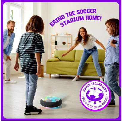 Hover Soccer Light-Up Ball – Floating Air Power Indoor Soccer Game Toy