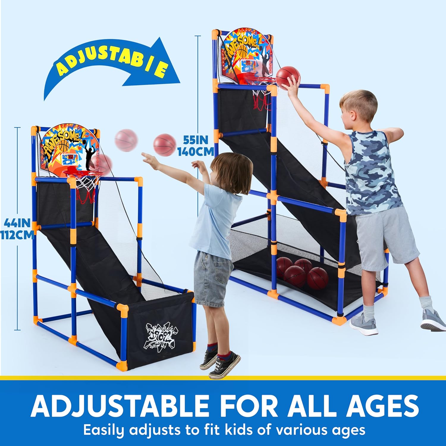 LED Lightscore Arcade Basketball Game Set for Kids – Indoor Basketball Hoop Toy