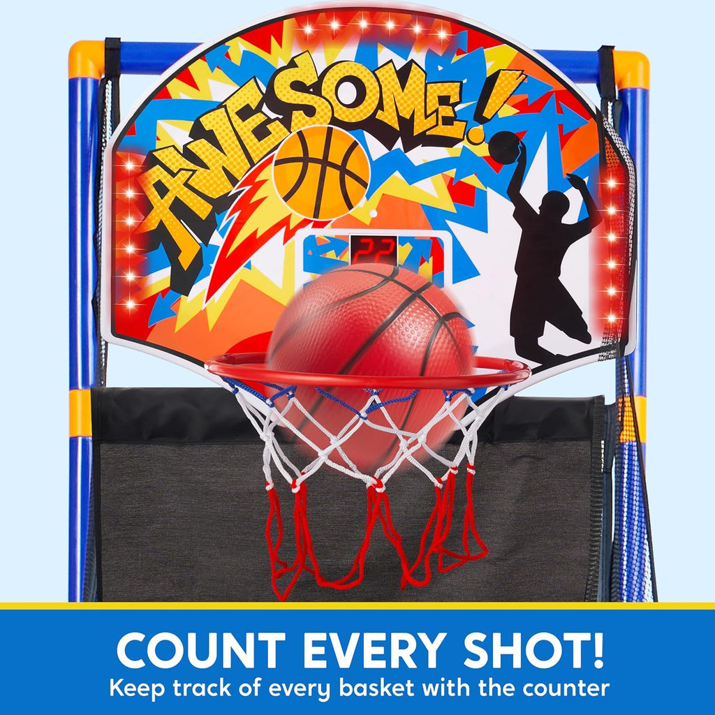 LED Lightscore Arcade Basketball Game Set for Kids – Indoor Basketball Hoop Toy