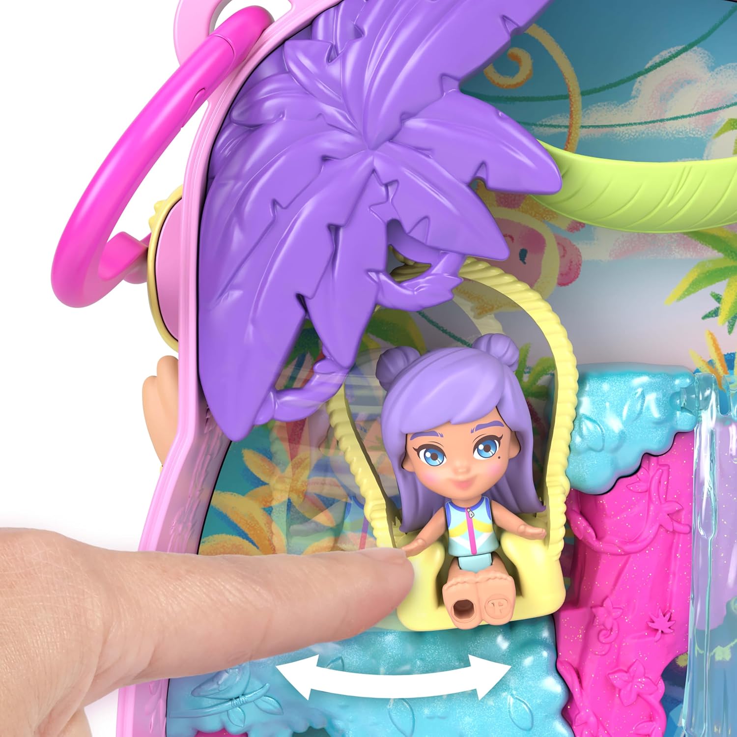 Polly Pocket™ Pineapple Monkey Compact Playset – Mini Dolls & Portable Surprise Adventure Set