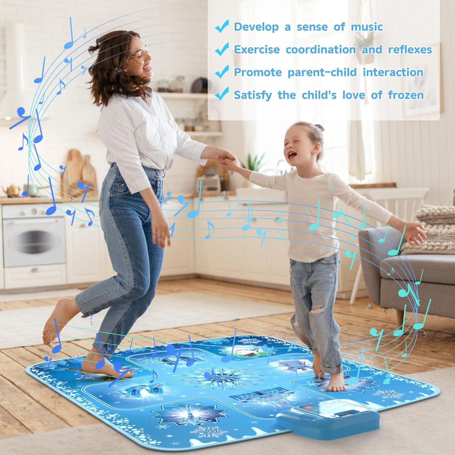 Frozen Dance Mat Rhythm Step Play Mat for Kids – Musical Dancing Game Toy