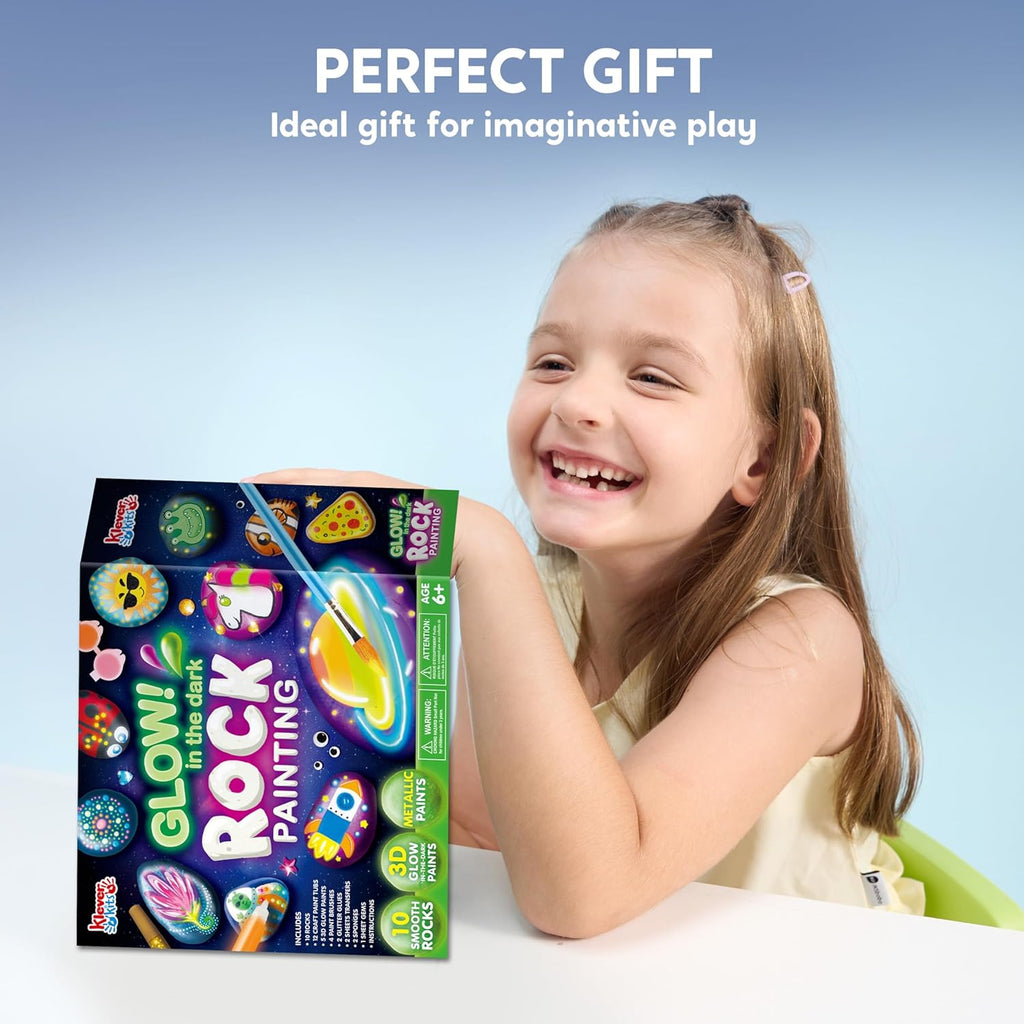 Glow in the Dark Rock Painting Kit for Kids – Creative Arts & Crafts Set