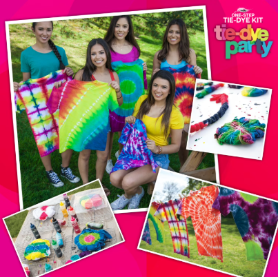 One-Step Tie-Dye Party Kit – Easy DIY Tie Dye Craft Set for Kids