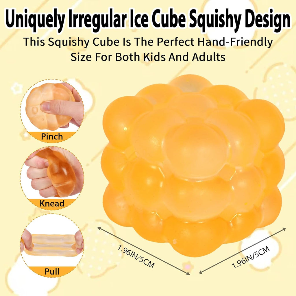 Ice Cube Squishy Fidget Toy – Soft Slow Rising Stress Relief Sensory Squeeze Toy for Kids & Adults