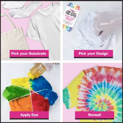 One-Step Tie-Dye Party Kit – Easy DIY Tie Dye Craft Set for Kids