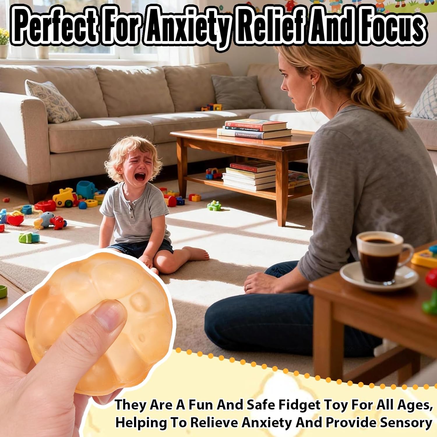 Ice Cube Squishy Fidget Toy – Soft Slow Rising Stress Relief Sensory Squeeze Toy for Kids & Adults