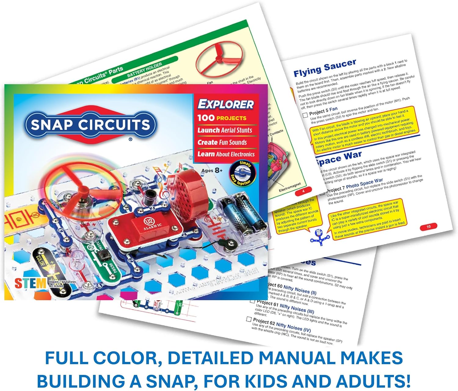 Electronics Exploration Kit – 100+ STEM Projects Science & Circuit Learning Set for Kids