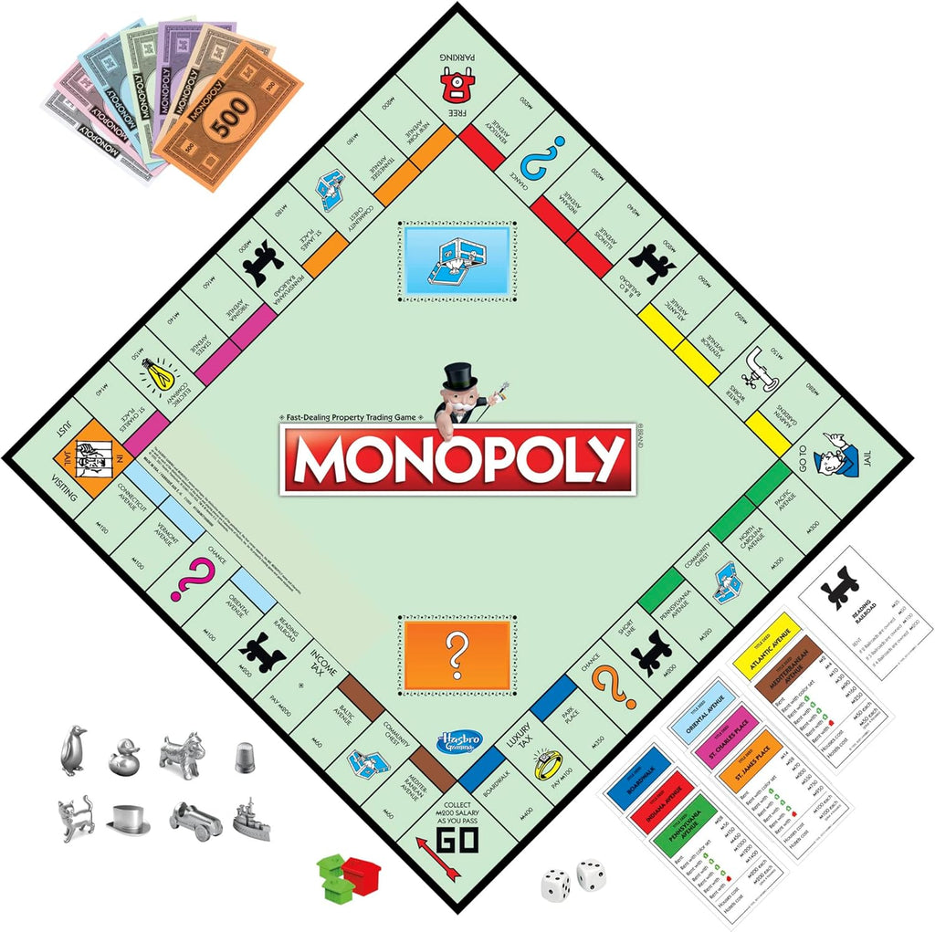 Monopoly® Classic Board Game – Family Strategy Property Trading Game for Kids & Adults