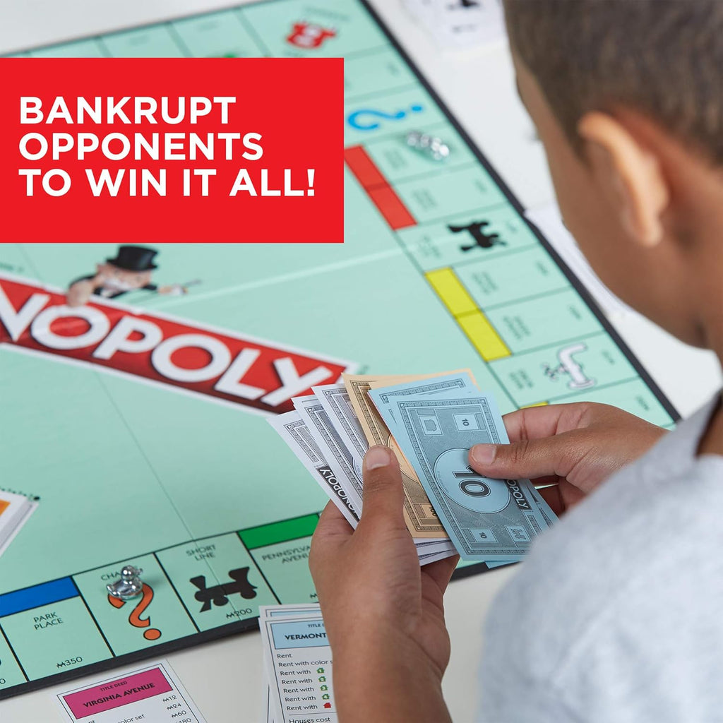 Monopoly® Classic Board Game – Family Strategy Property Trading Game for Kids & Adults