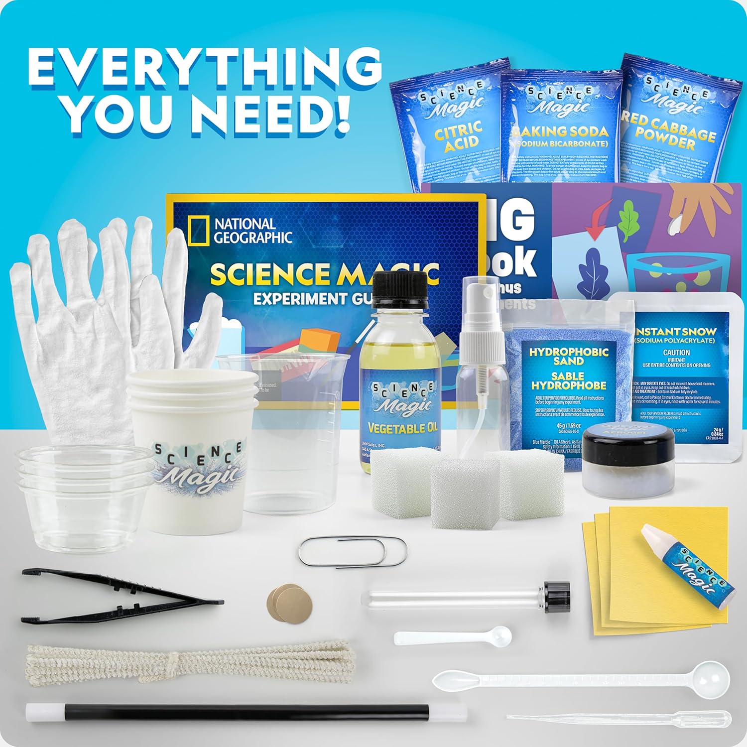 Science Magic Kit for Kids – 100+ Unique Science Experiments & Magic Tricks STEM Learning Set