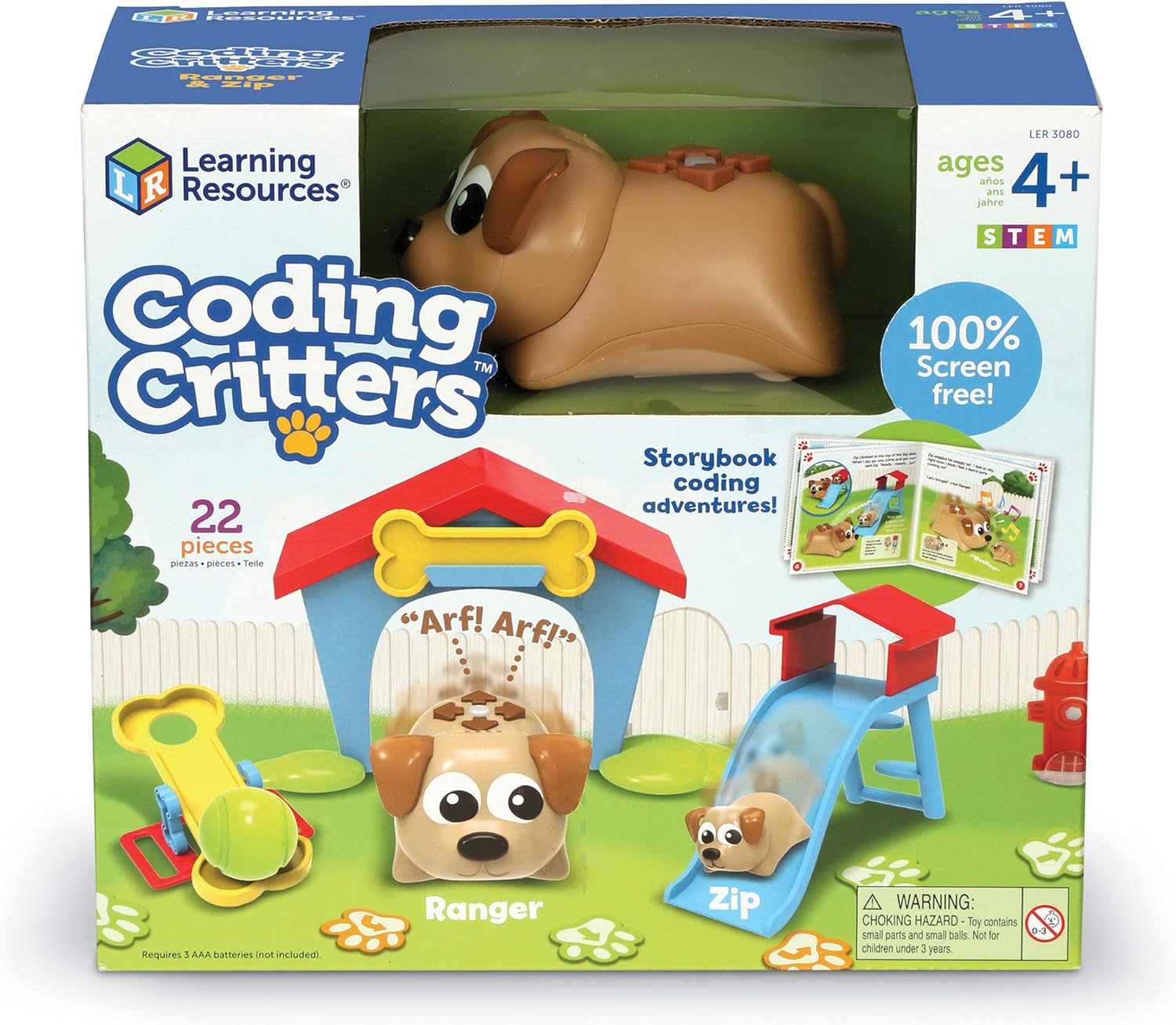 Coding Critters Ranger & Zip Robot Dog STEM Toy – Interactive Coding Pet for Kids