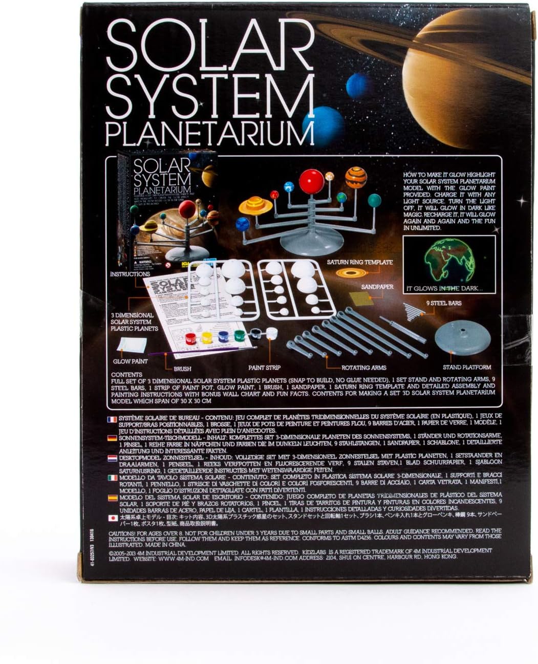 Solar System Planetarium DIY STEM Kit – Glow-in-the-Dark Astronomy Planet Model for Kids