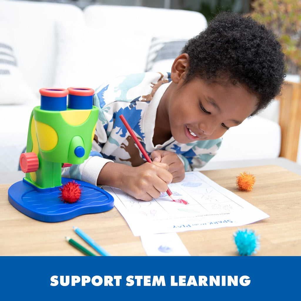 Kids Science Microscope Kit with Prepared Slides - Educational STEM Learning Toy