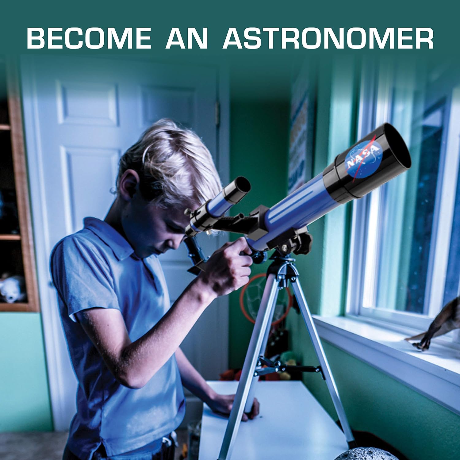 NASA Lunar Telescope for Kids – 90x Magnification Astronomy STEM Learning Toy