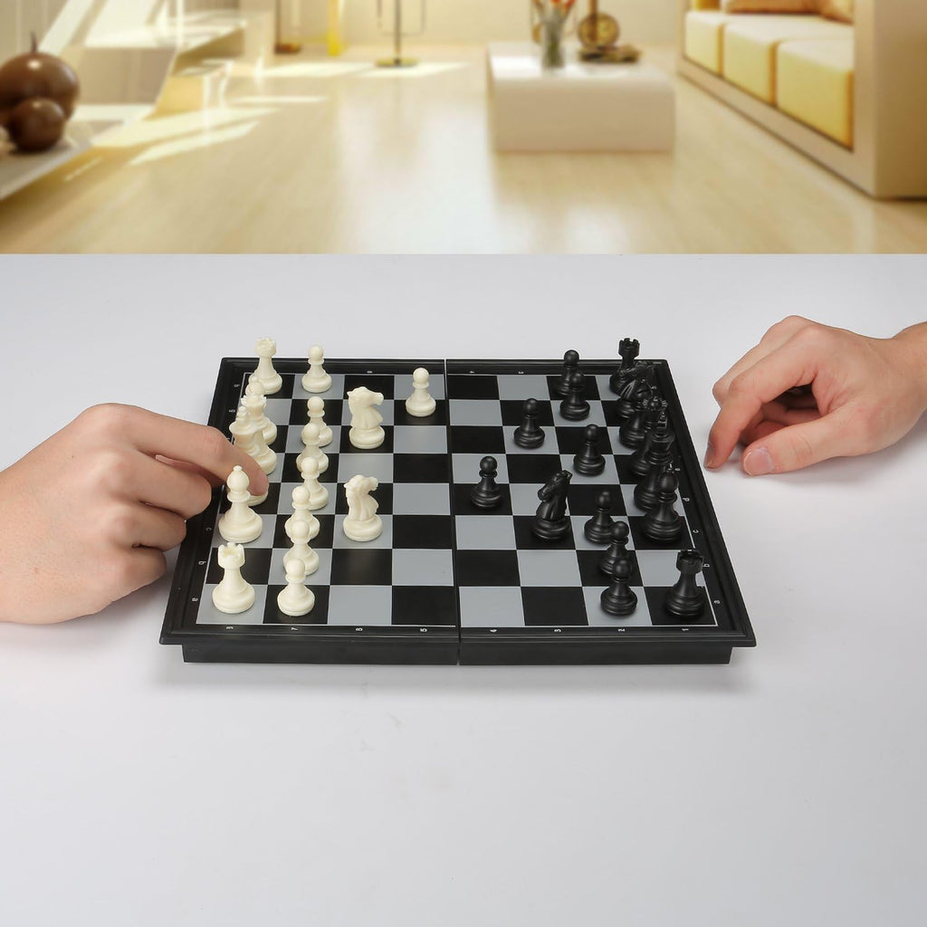Magnetic Travel Chess Set 9.84" – Portable Folding Chess Board Game for Kids
