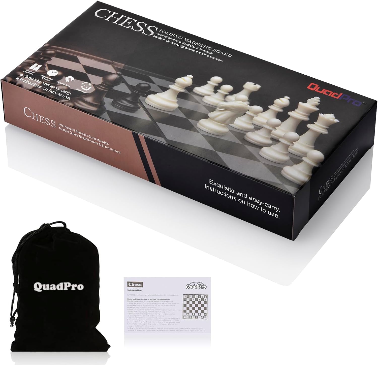 Magnetic Travel Chess Set 9.84" – Portable Folding Chess Board Game for Kids