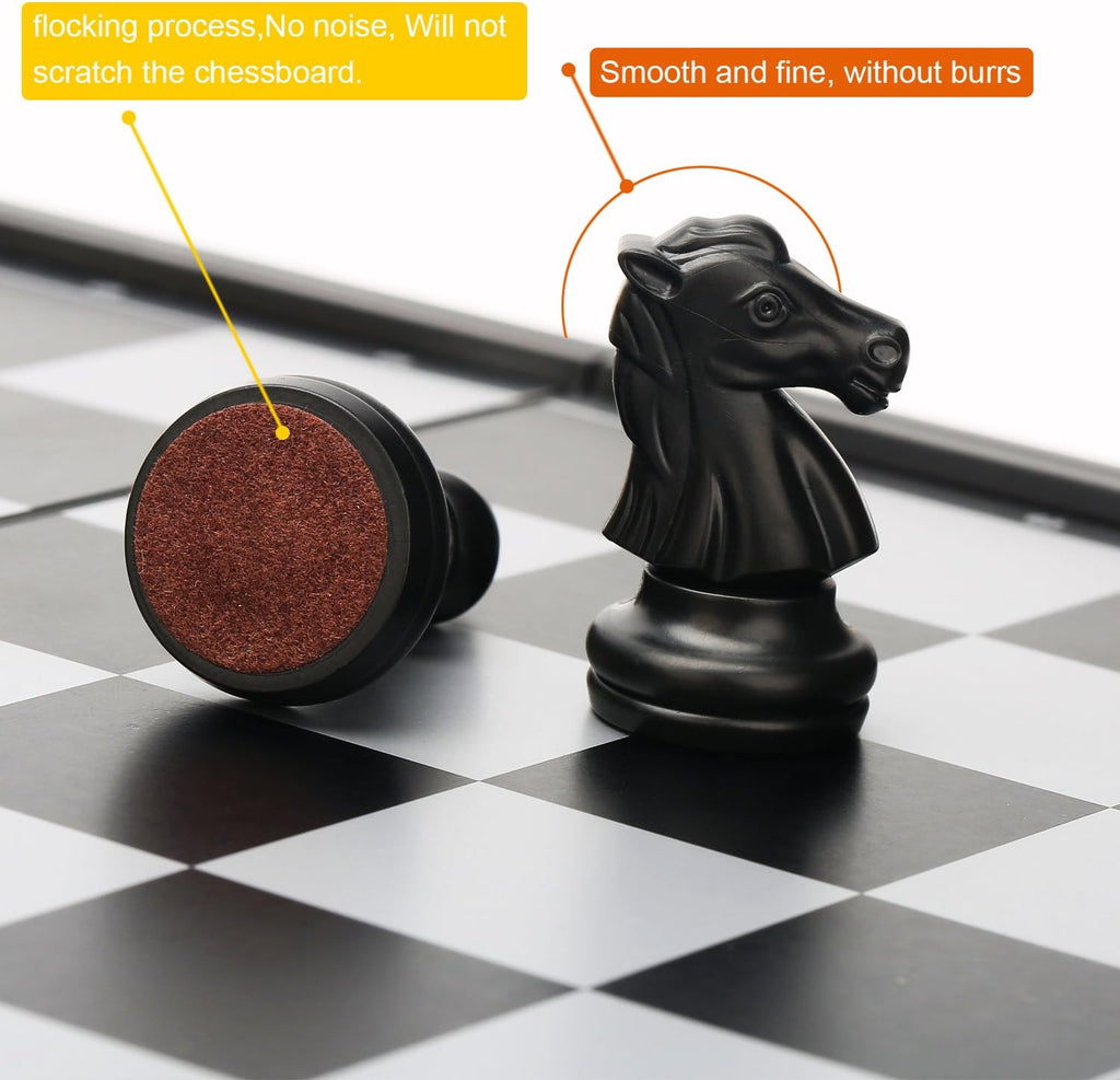 Magnetic Travel Chess Set 9.84" – Portable Folding Chess Board Game for Kids