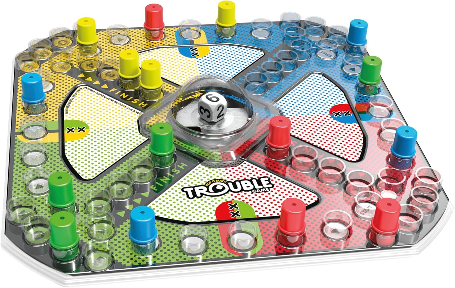Trouble Board Game – Classic Pop-O-Matic Family Game for Kids