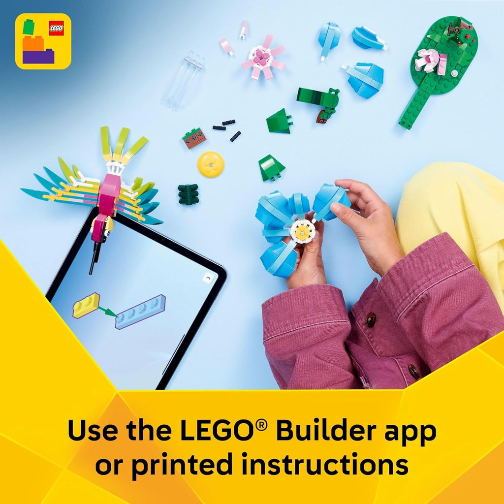 LEGO Creator 3-in-1 Wild Animals – Colorful Hummingbird Building Toy Set