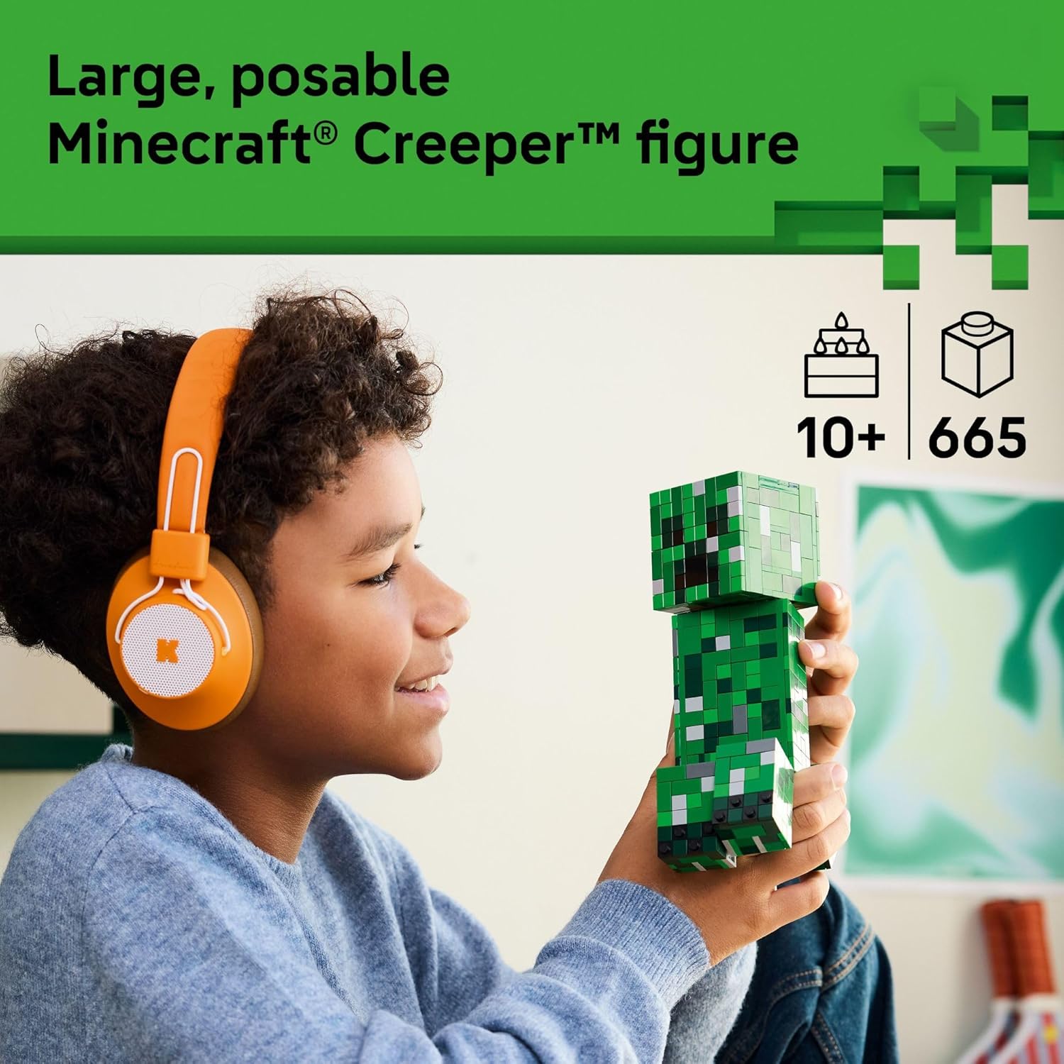 LEGO Minecraft The Creeper Kids Building Toy – Video Game Inspired Building Set