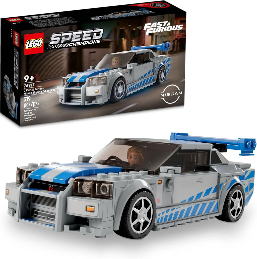 LEGO Speed Champions 2 Fast 2 Furious Nissan Skyline GT-R (R34) Race Car Set