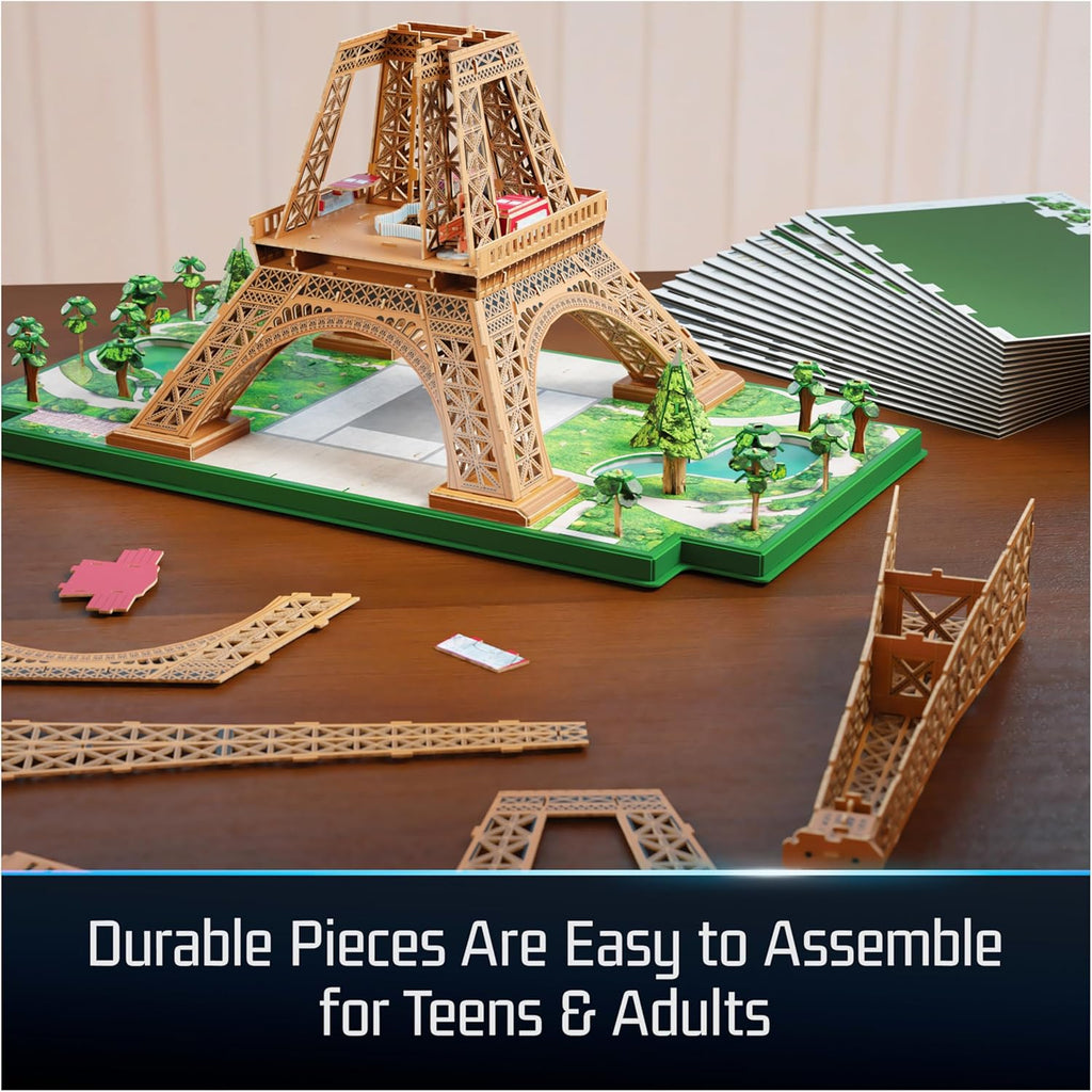 Architect Series Eiffel Tower 3D Model Kit with LED Lights – 252 Pieces Building Set
