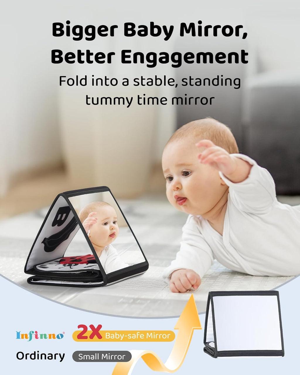 Black & White High Contrast Baby Books for Newborns – Sensory Visual Stimulation Toy for Infants 0-6 Months