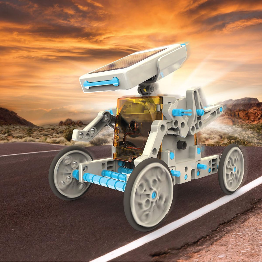 2-in-1 Solar Robot Creation Kit – 197 Pieces Solar Powered STEM Engineering Toy