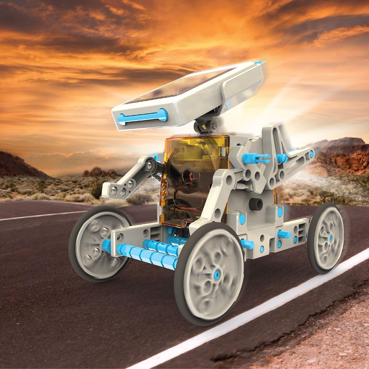 2-in-1 Solar Robot Creation Kit – 197 Pieces Solar Powered STEM Engineering Toy