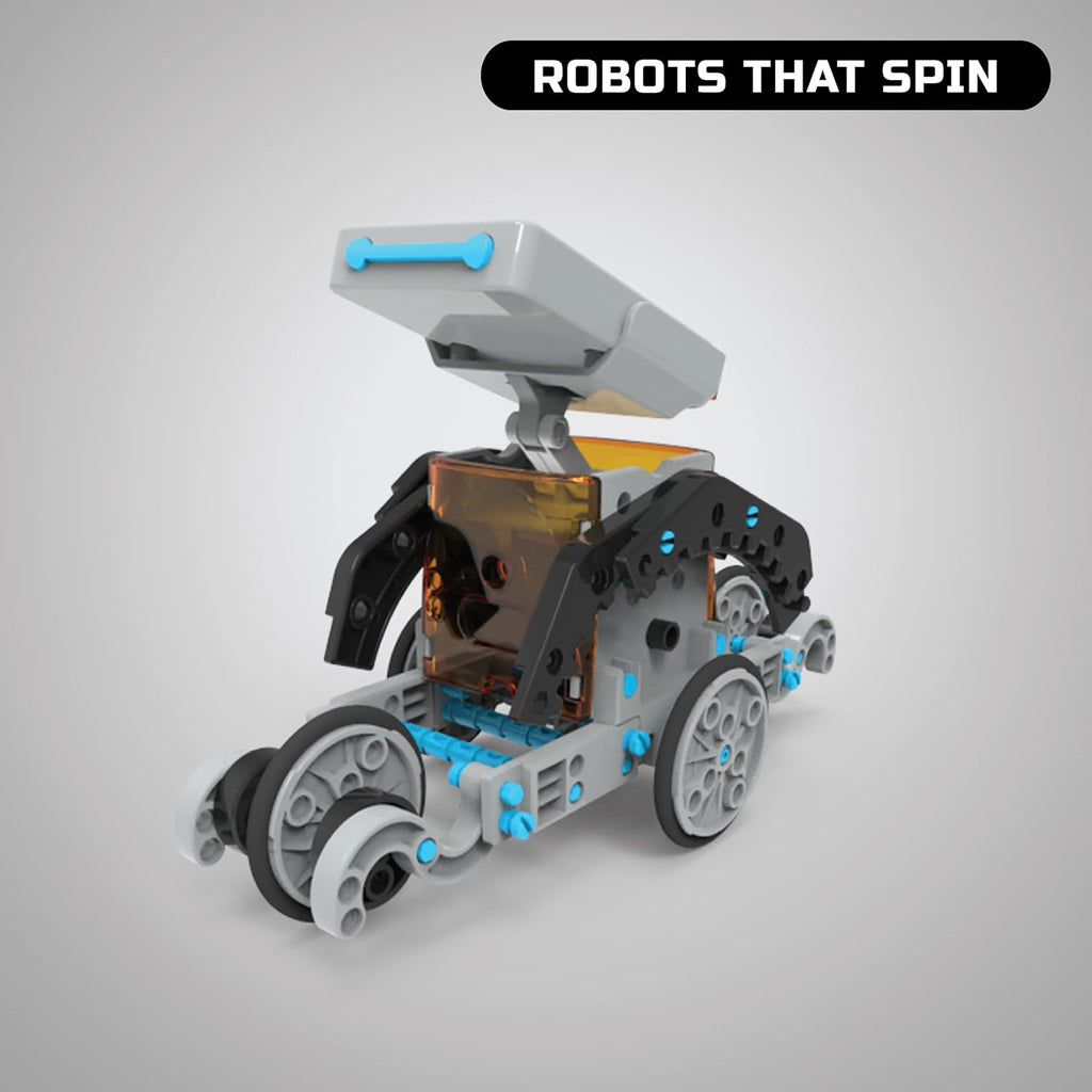 2-in-1 Solar Robot Creation Kit – 197 Pieces Solar Powered STEM Engineering Toy