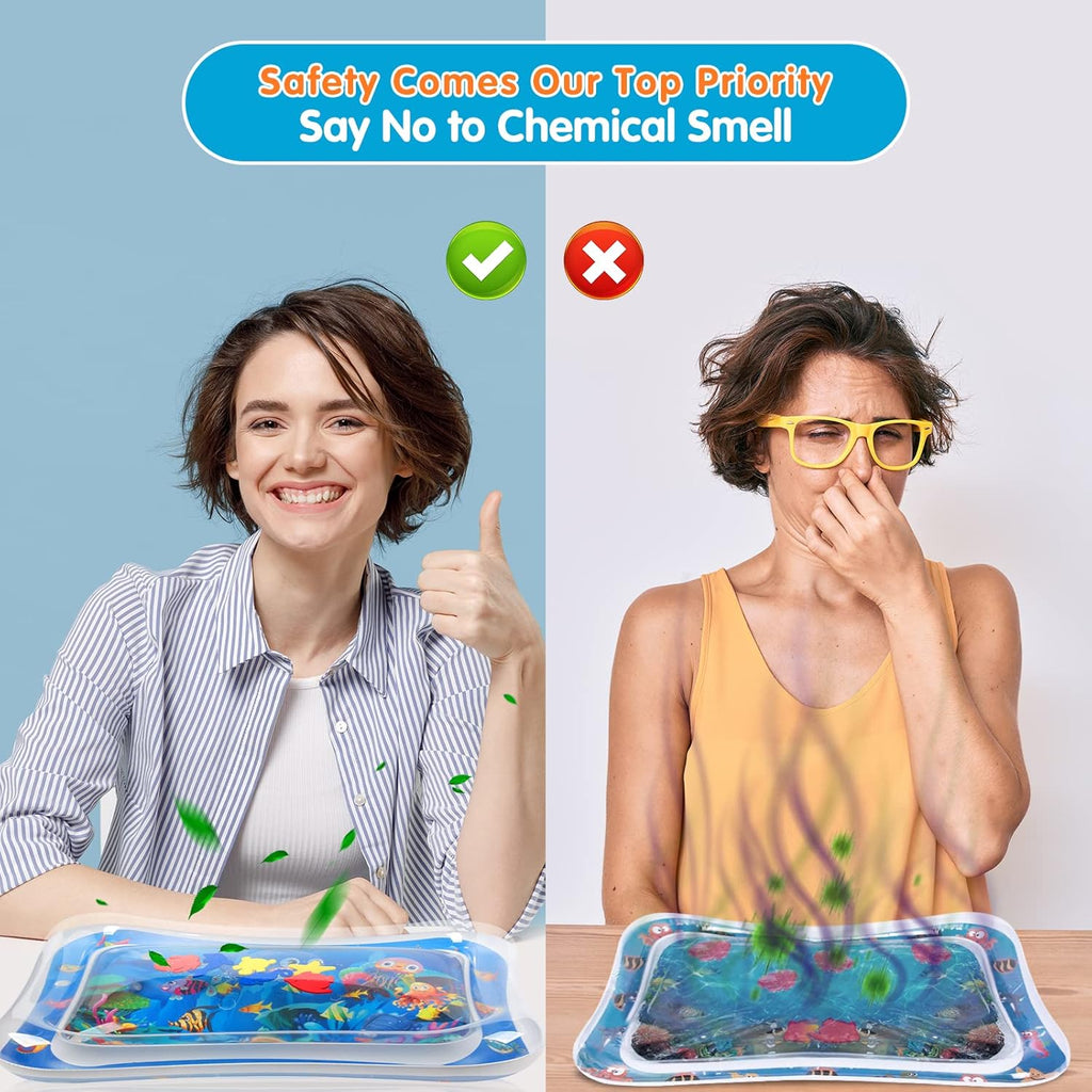 Premium Baby Water Play Mat for Tummy Time – Inflatable Sensory Activity Mat for Infants & Toddlers