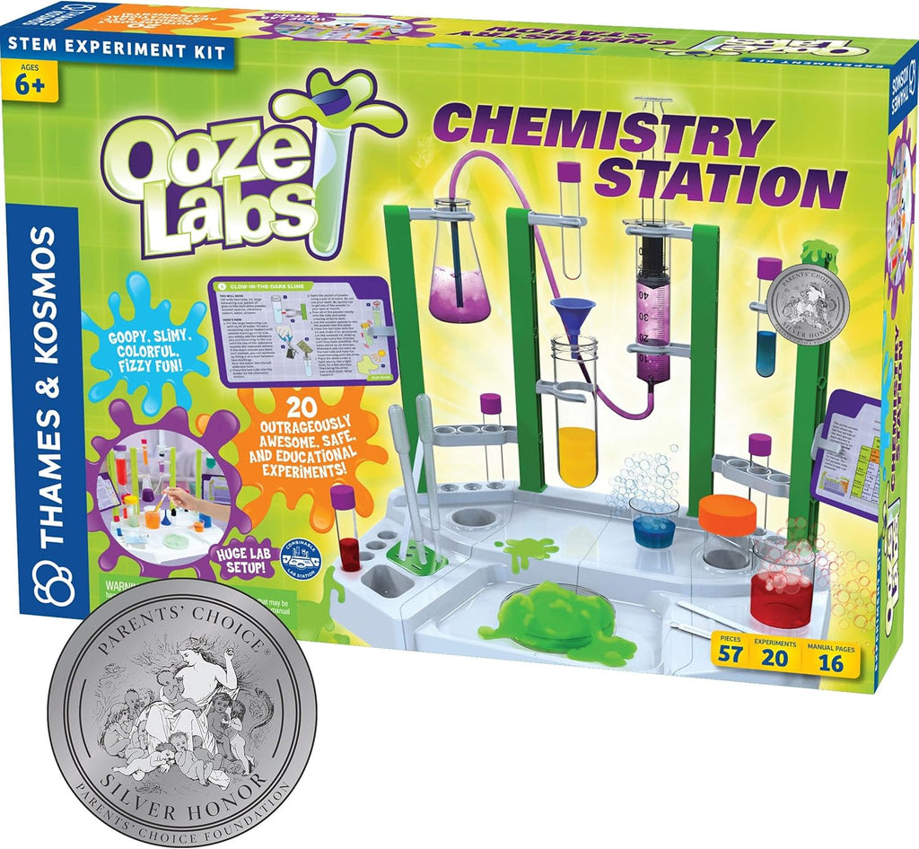 Chemistry Station Science Experiment Kit – 20 Non-Hazardous STEM Experiments for Kids