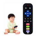 Baby Teething Remote Control Toy – Silicone Sensory Chew Toy for Infants & Toddlers (Black)