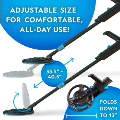 Starter Metal Detector Kit for Kids – 7.4" Waterproof Coil Treasure Hunting Set