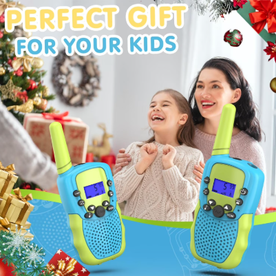 Walkie Talkies for Kids – 22 Channels 2-Way Radio Toy with Backlit LCD Flashlight