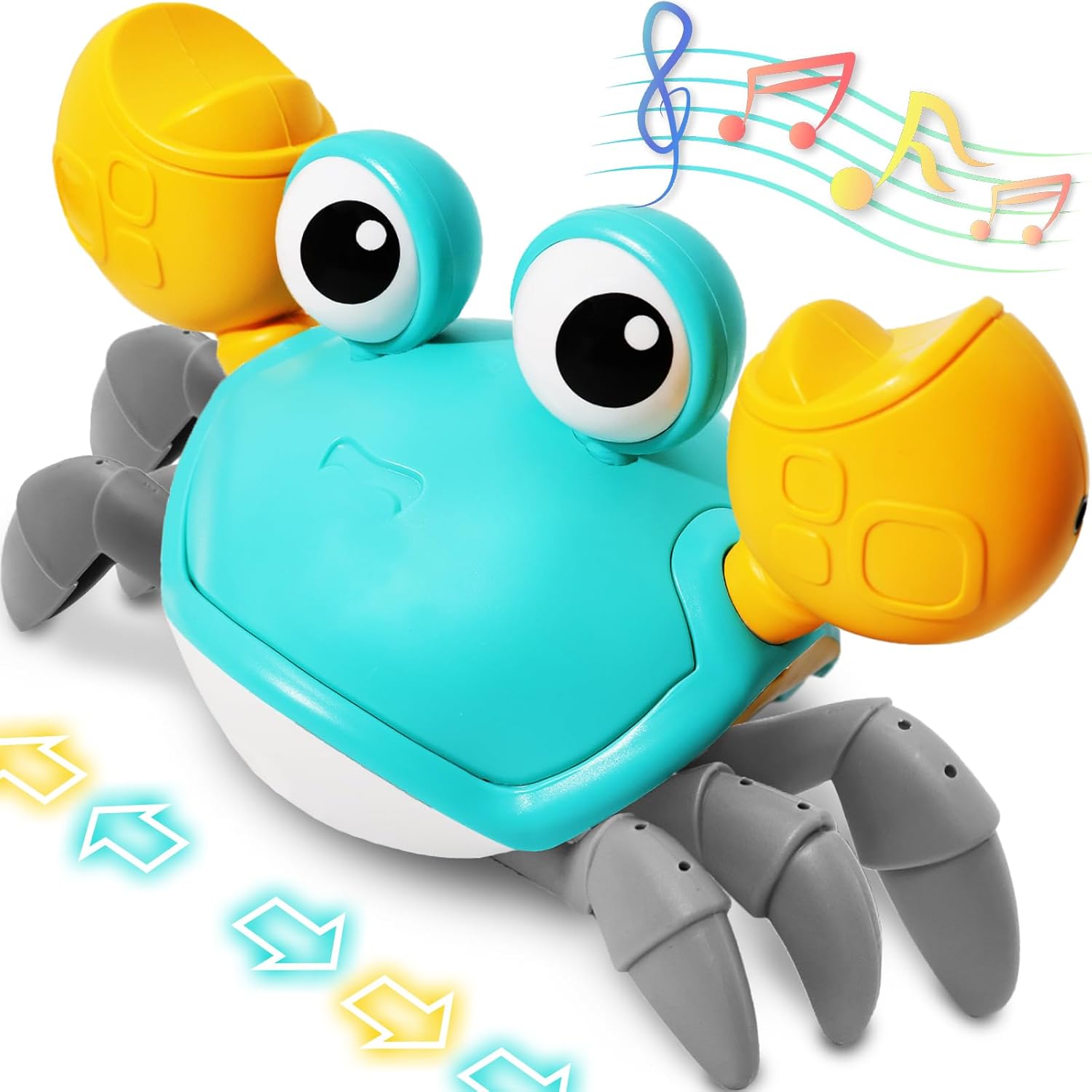 Crawling Crab Baby Toy – Interactive Walking & Dancing Moving Crab with Obstacle Avoidance Sensor for Infants & Toddlers