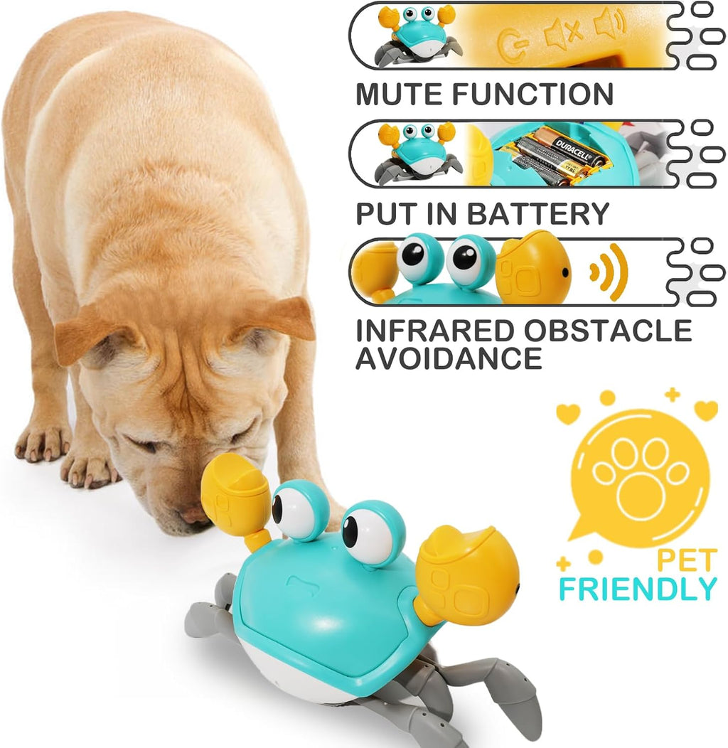 Crawling Crab Baby Toy – Interactive Walking & Dancing Moving Crab with Obstacle Avoidance Sensor for Infants & Toddlers