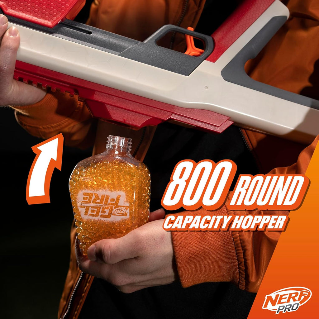 Gelfire Raid Blaster – Fire 5 Rounds at Once with 10,000 Gel Rounds & 800 Round Hopper