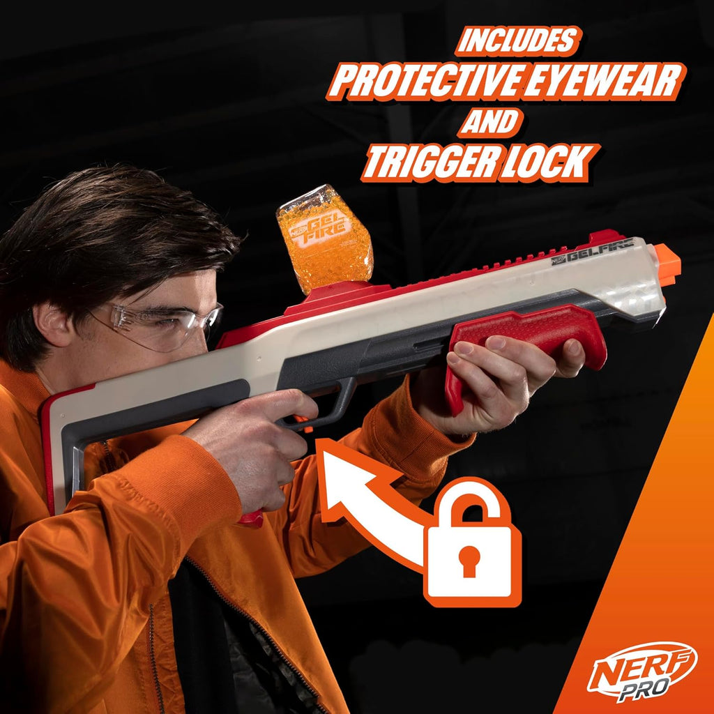 Gelfire Raid Blaster – Fire 5 Rounds at Once with 10,000 Gel Rounds & 800 Round Hopper