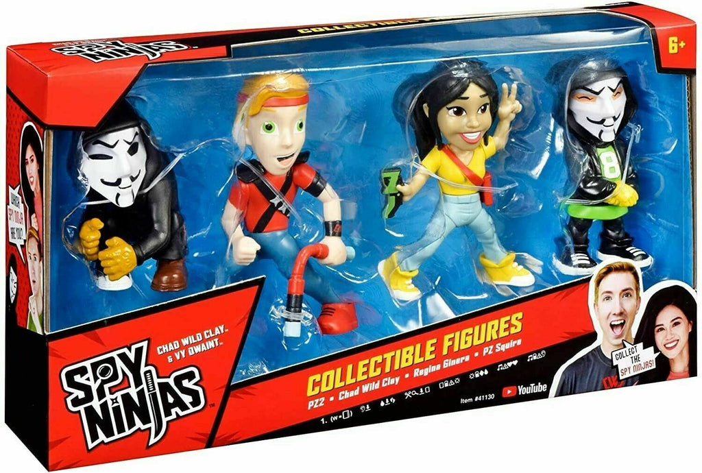Spy Ninjas Collectible Figure 4-Pack – Action Mystery Team Toy Set