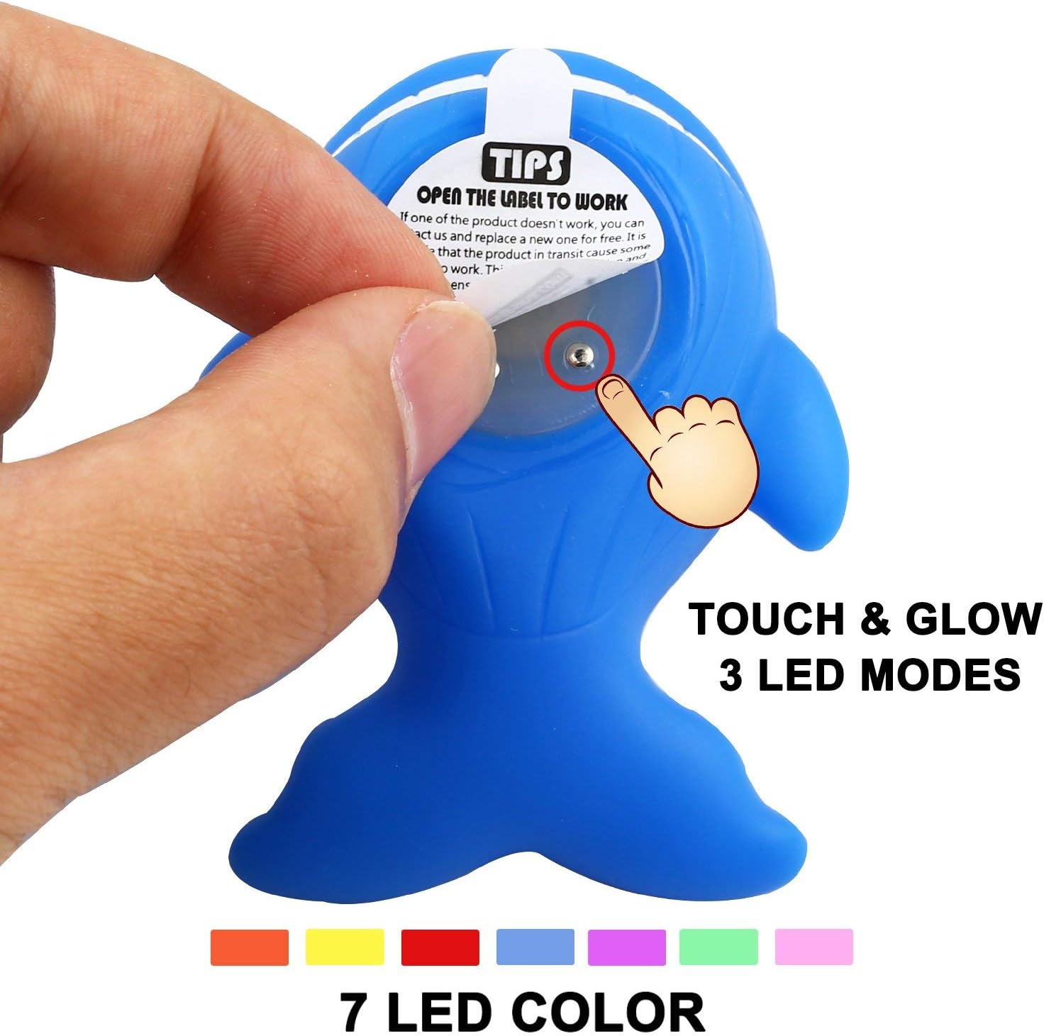 8-Piece Light-Up Floating Bath Toys Set – Rubber Animal LED Water Toys for Babies & Toddlers